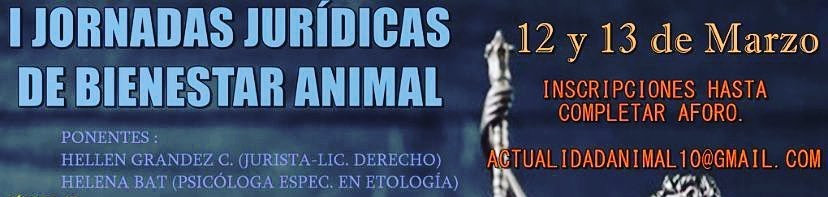 I JORNADAS JURÍDICAS DE BIENESTAR ANIMAL EN ALUCHE